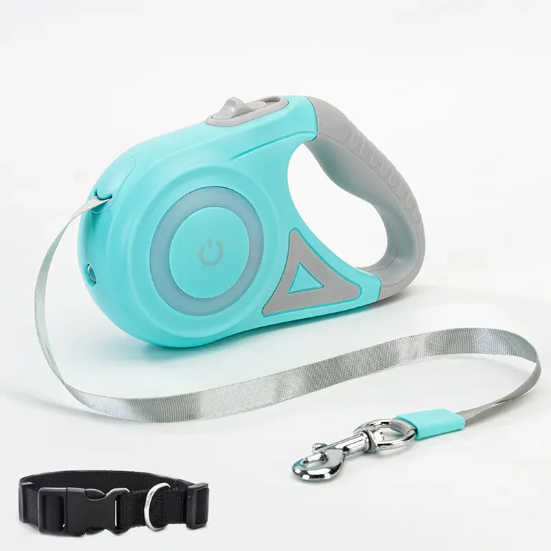 Dog Leash Retractable And Collar Spotlight Automatic