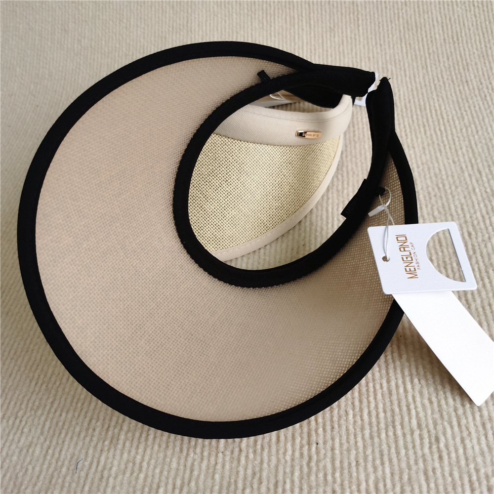 قبعة علوية فارغة للنساء من الكتان الياباني المركب