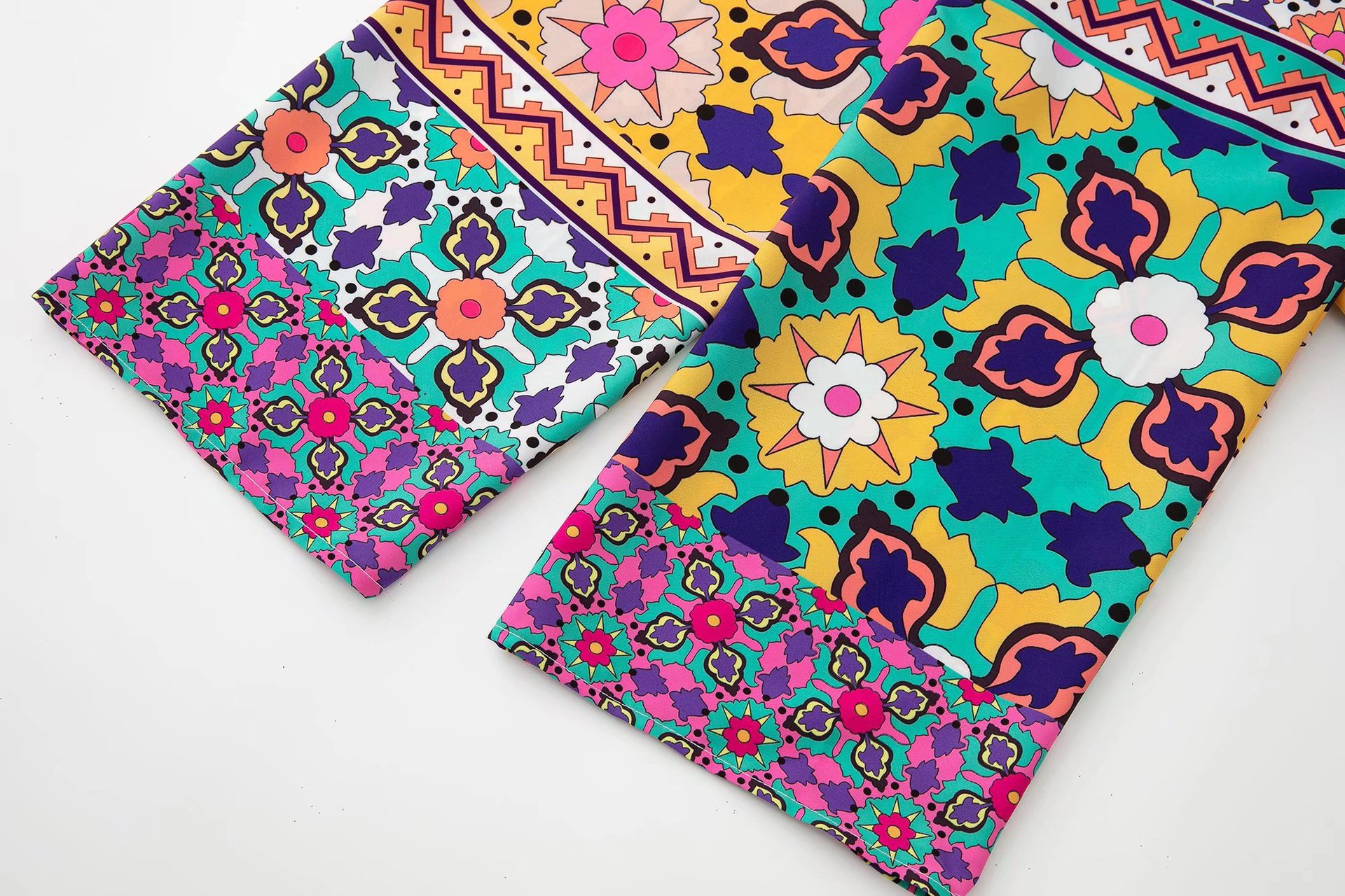 Printed Belt Embellished Long Dress For Women