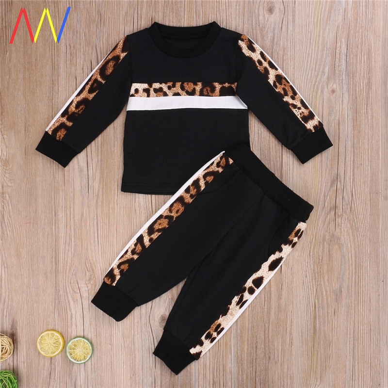 Winter Children Leopard Tracksuits 3