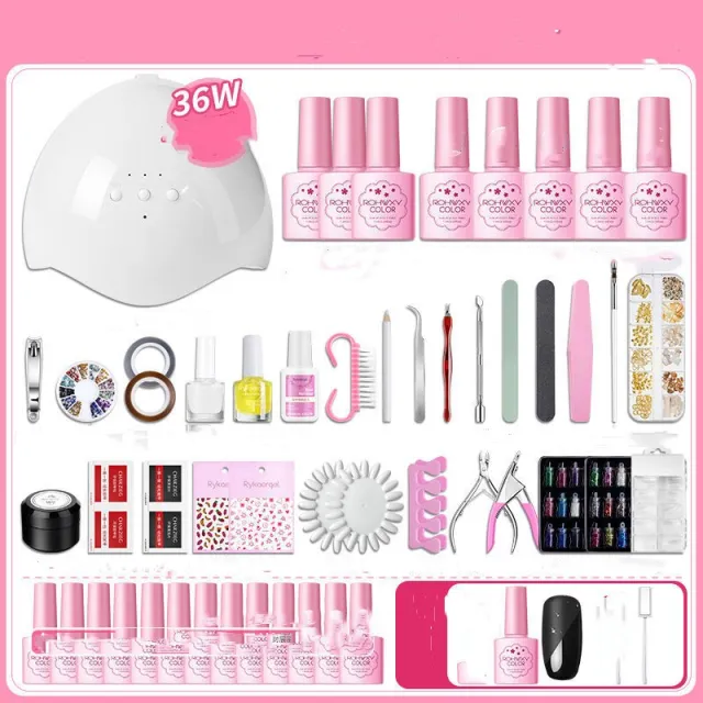Nail Polish Glue Full Manicure Set Set Of Tools For Beginners Home Manicurists Choose 30Colors - Shop at LoveMi