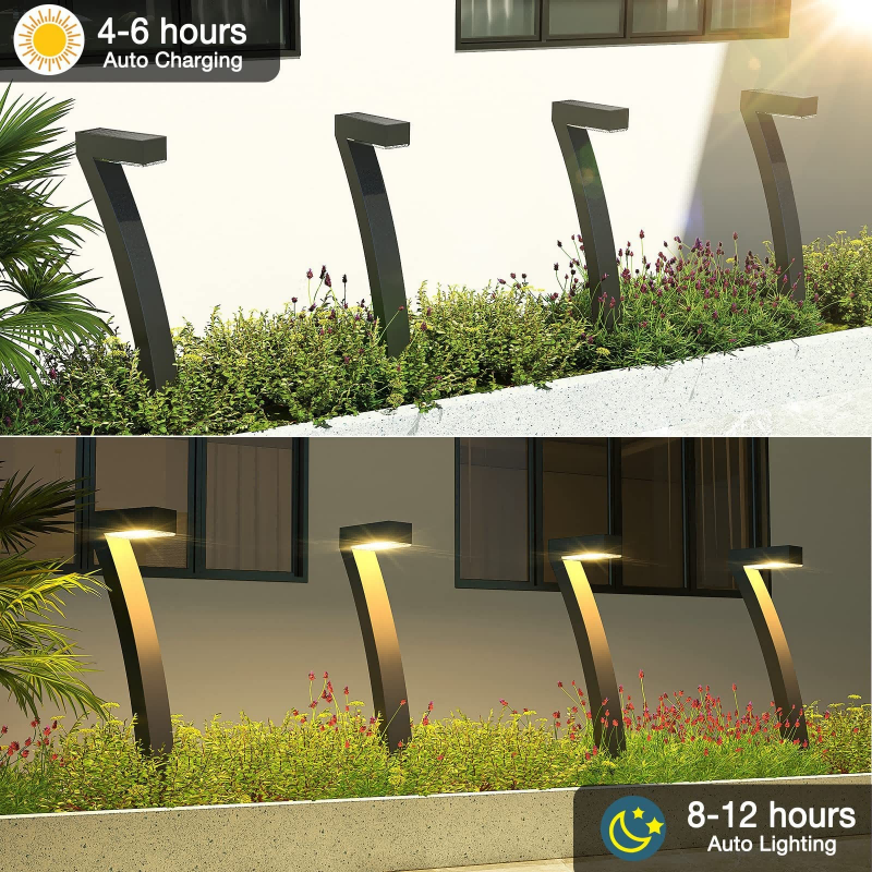 Solar Pathway Lights Outdoor Garden Walkway Landscape Decor Lamp LED Bright — image 7