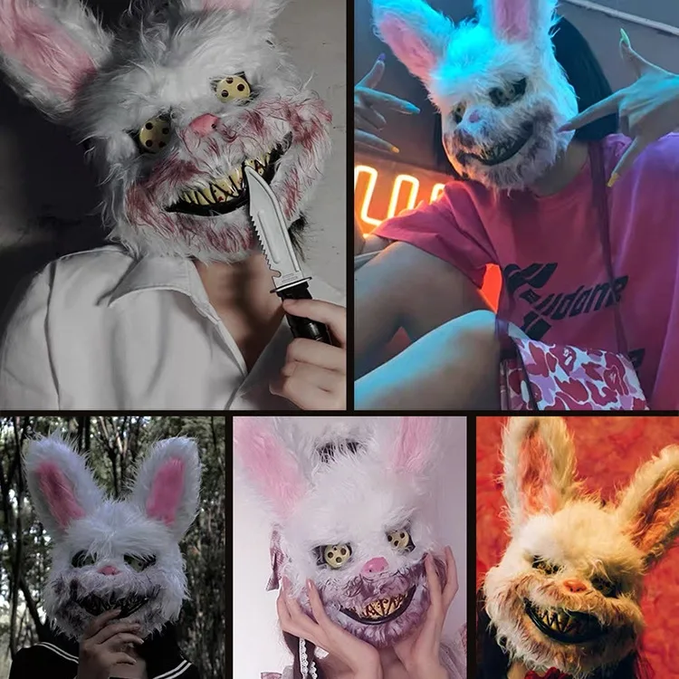 Halloween Mask Vibrato the Same Style Masquerade Bloody Bunny