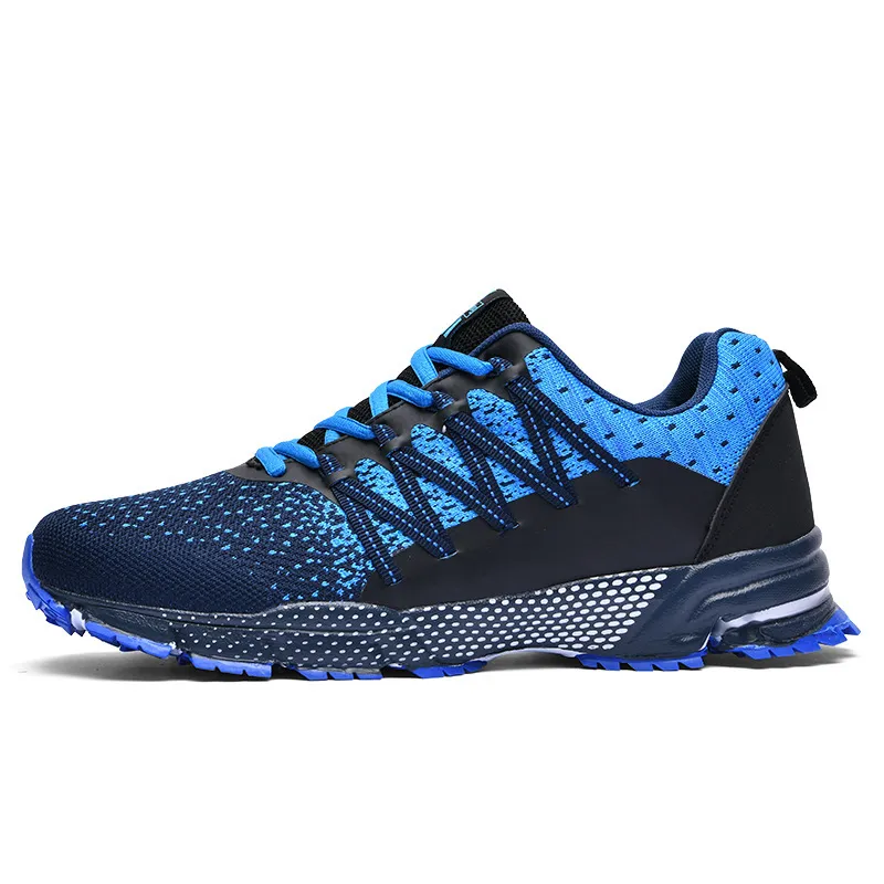 Casual Breathable Fly Woven Mesh Sneakers - Black