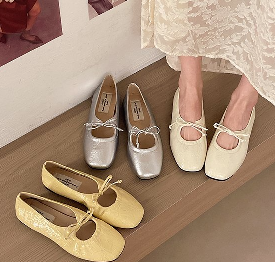 Flat French Gentle Wanwan Shoes For Women, 2026 New Spring Soft Sole Versatile Grandma Flats, Ladies Dress Shoes For Matching Dresses