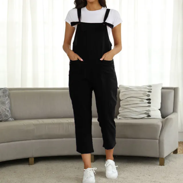 New Casual Plus Size Suspender Jumpsuit Black - Shop at LoveMi