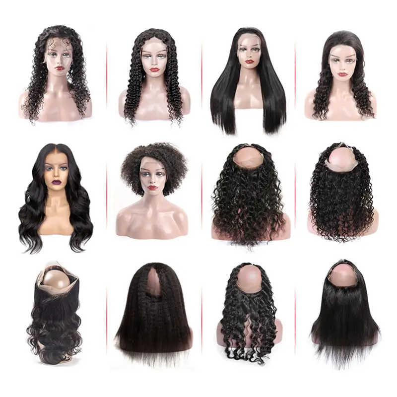 Front Lace Real Wig Female Curly Hair