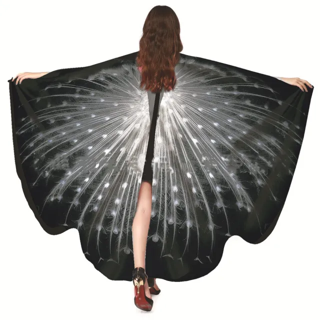 Printed Chiffon Butterfly Beach Towel Black - Shop at LoveMi