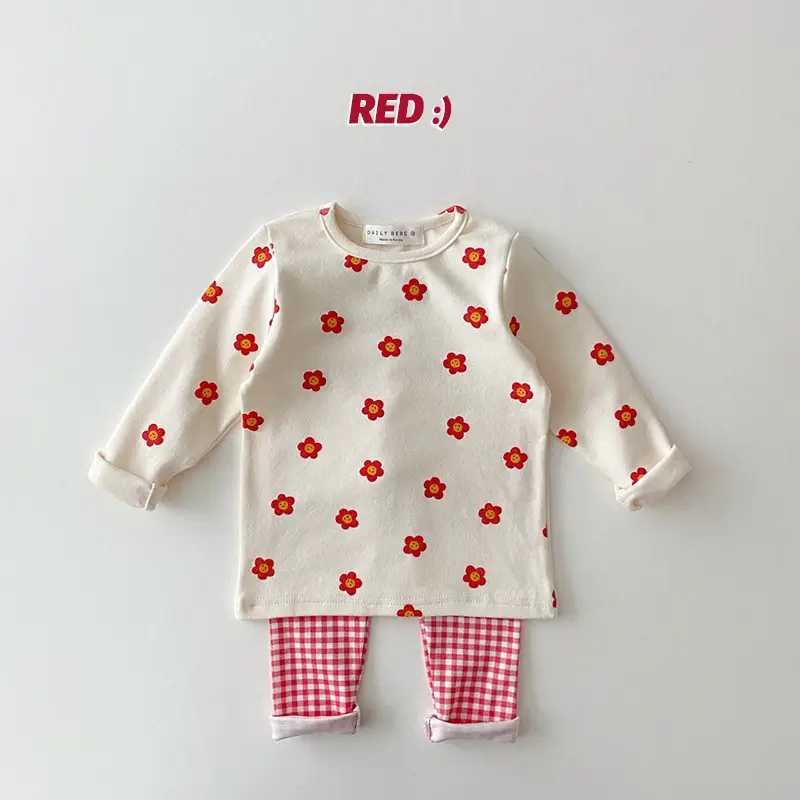 Cartoon Elastic Multi Color Children's Home Clothes Suit