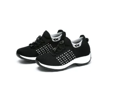 Breathable Mesh Socks Running Shoes - Black