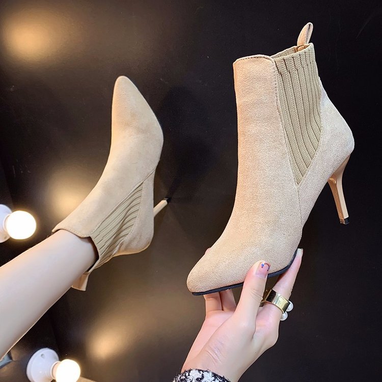 Fashion Women's Stiletto Pointed Short Boots