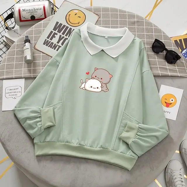New Fashion Casual Print Pocket Fleece Sweatshirt Green - Shop at LoveMi