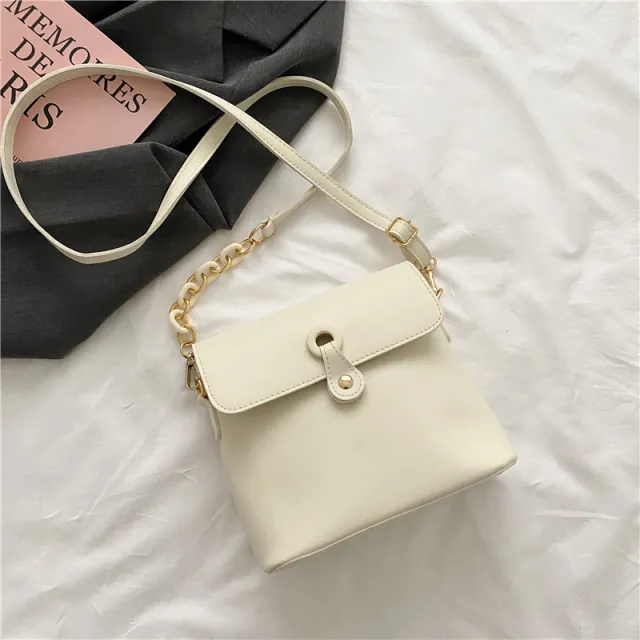 Net Celebrity Fashion Texture Beaded Portable Texture Messenger Bag White - Shop at LoveMi