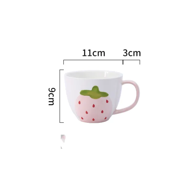 Cute Girl Strawberry Series Tableware Cartoon Dishes H - Shop at LoveMi