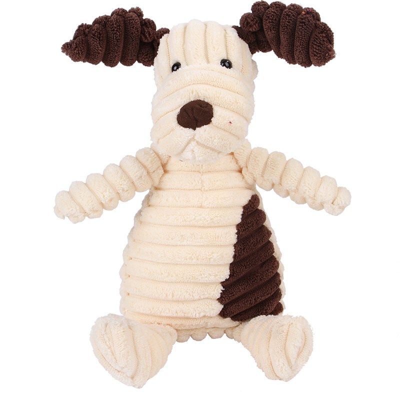 Stuffing Squeaky Plush Dog Toy Chew Speak Toy White Puppy - Shop at LoveMi