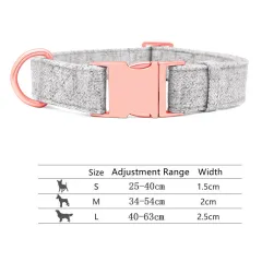 Pet Dog Collar Engraving Anti-Lost Traction Rope Supplies - Warm Grey - View 1