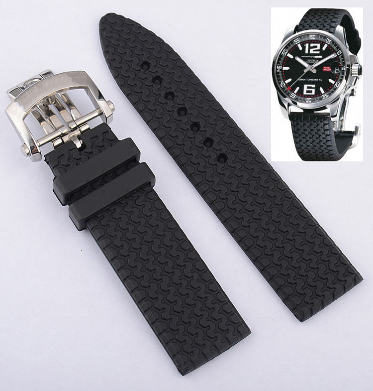 Chopard Butterfly Buckle Silicone Rubber Strap
