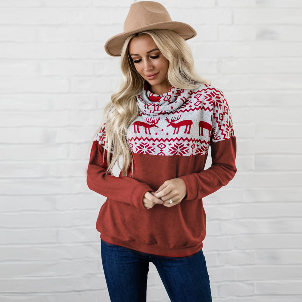 Title 8, Damen Winter Pullover Langarm Bedruckt Casual –...