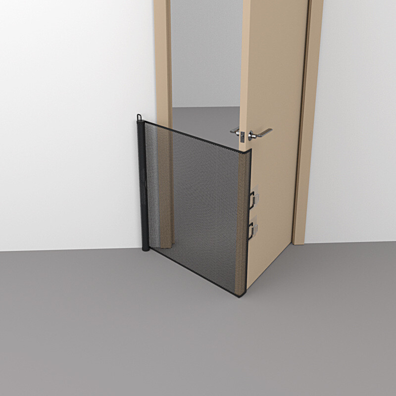 Retractable Pet Dog Gate Safety Guard Folding Baby Toddler Stair Gates Isolation