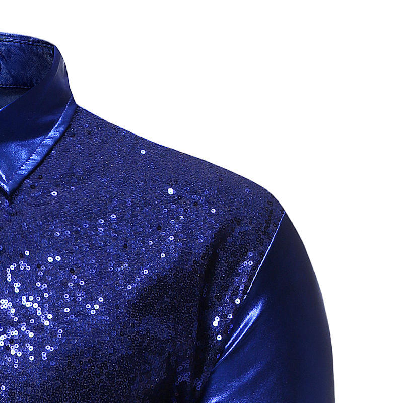 Title 7, Nightclub Multicolor Shirt Cool Sequin Gilded D...