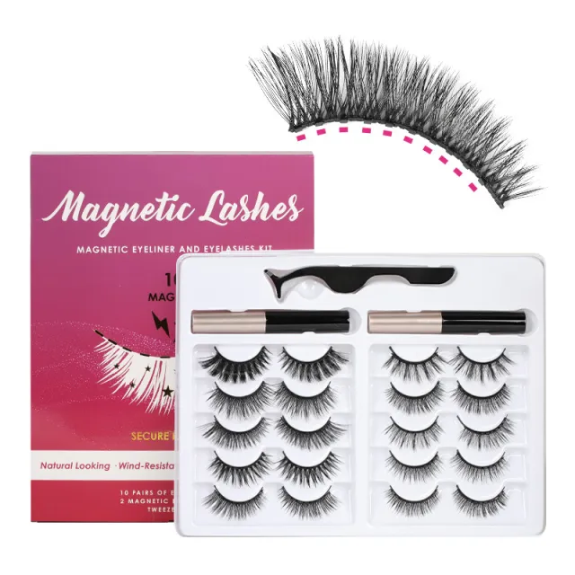 Magnetic False Eyelashes 5 Pairs Of Eyeliner 10Magnetic 10Pairs - Shop at LoveMi