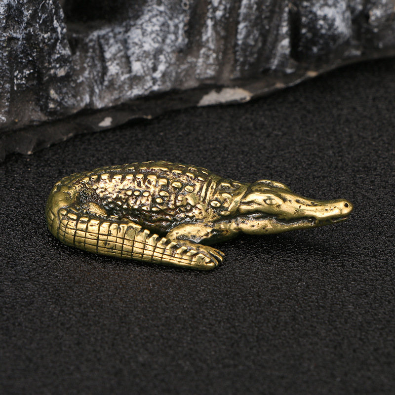 Title 5, Brass Ornament Decoration Chinese Alligator Ant...