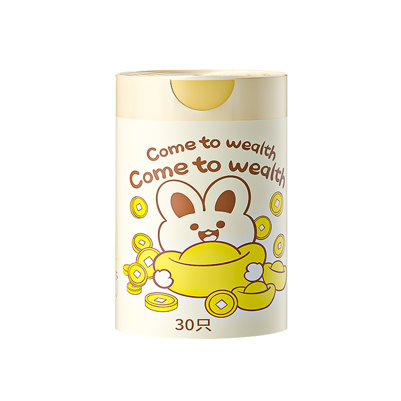 Rabbit Print Drawstring Garbage Bags, Easy Tear-off Plastic Trash Bags, Cartoon Design For Home Use - Image 1