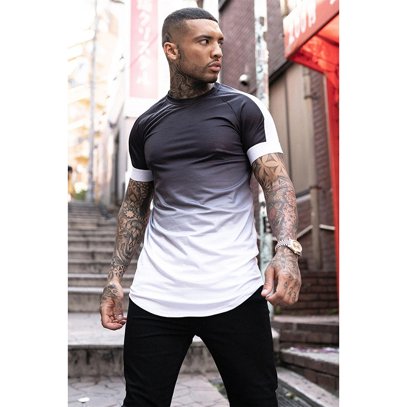 Men's Short Sleeve 3D Printing Youth Casual Raglan Sleeve T-shirt Men
