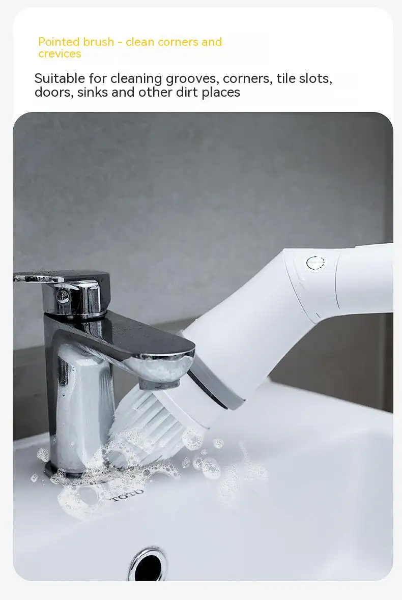 Electric Scrubber Cleaning Wall Long Handle Elbow