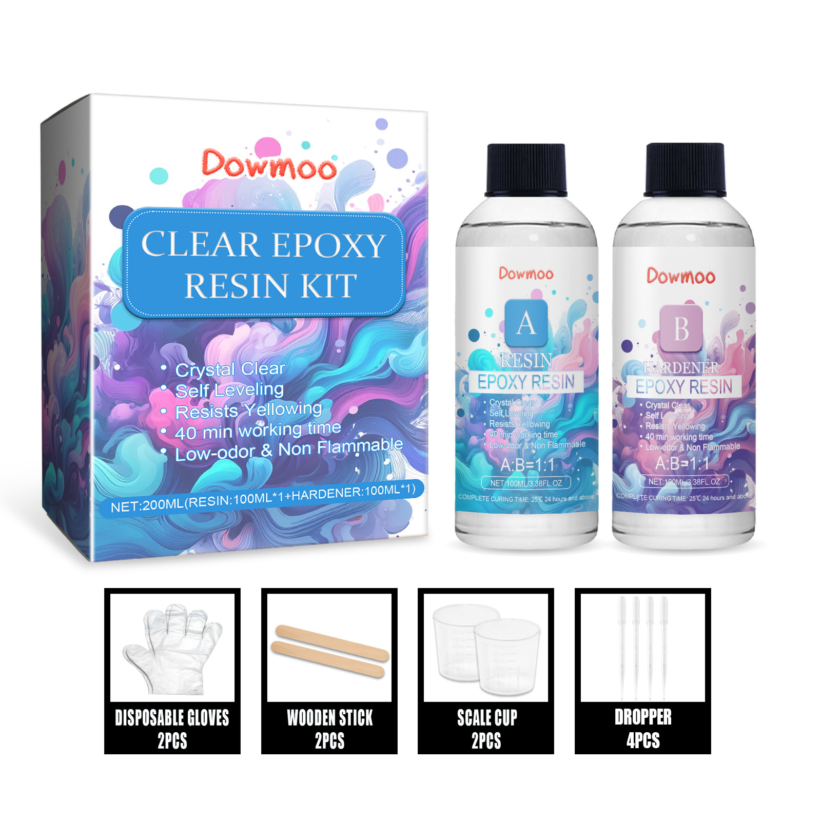 Foreign Trade And Cross-border E-commerce Dowmoo DIY Crystal Resin Kit Creative UV Glue DIY Handicrafts Crystal Epoxy