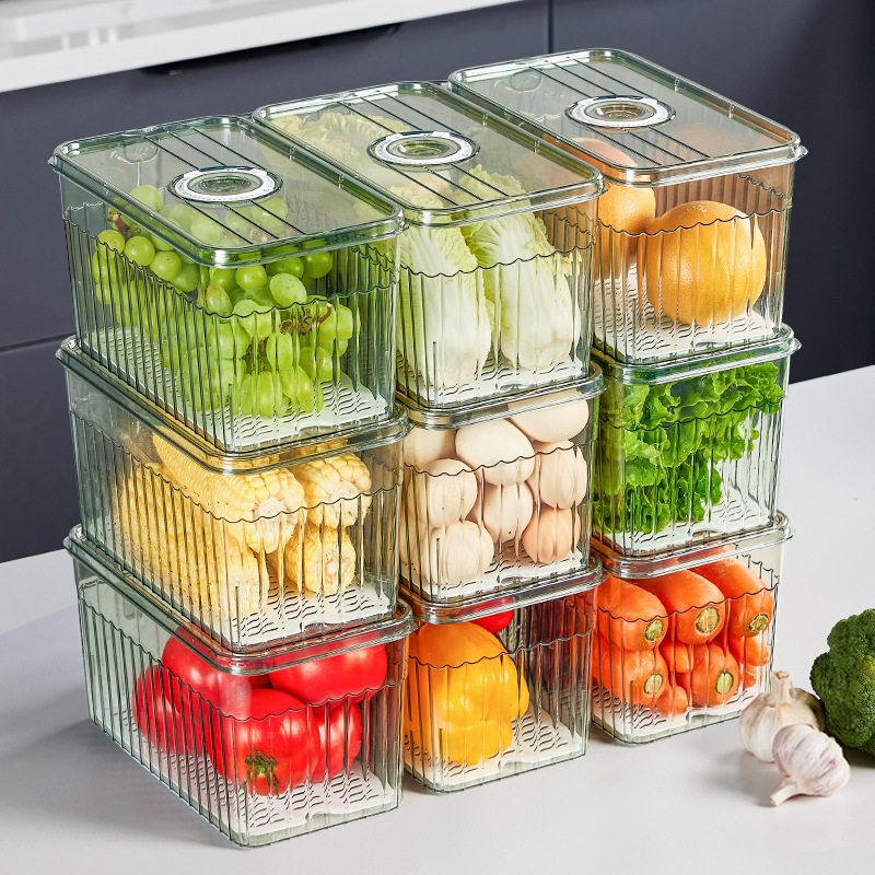 Title 6, Refrigerator Fresh-keeping Storage Box Fruit An...