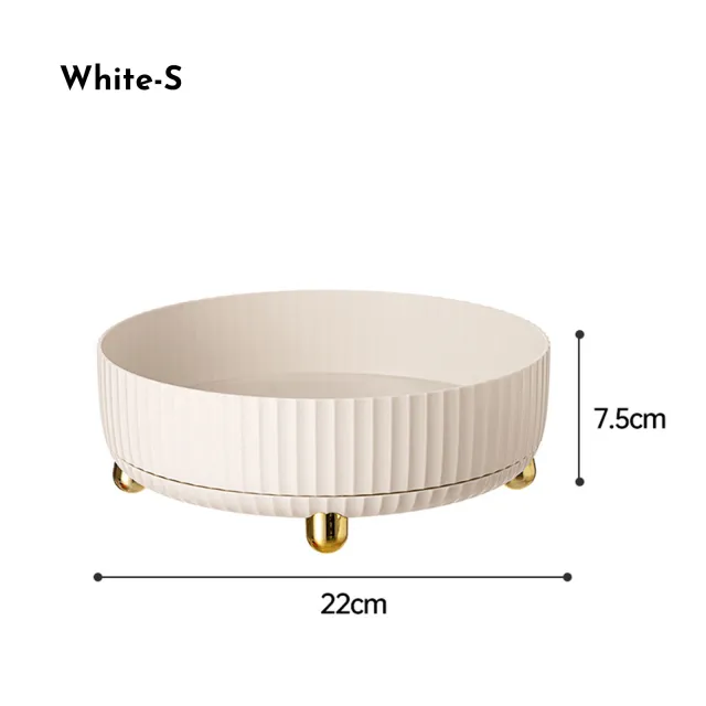 Makeup Perfume Organizer Tray 360 Degree Rotating Lazy Susan Skincare Lotion Organizer Spinning Cosmetics Storage For Dresser, Vanity, Bathroom Cou... White - Shop at LoveMi