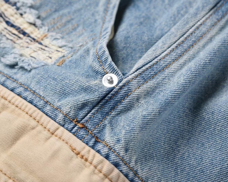 Knife Cut Big Hole Raw Fringed Tassel Wash Whisker Shorts