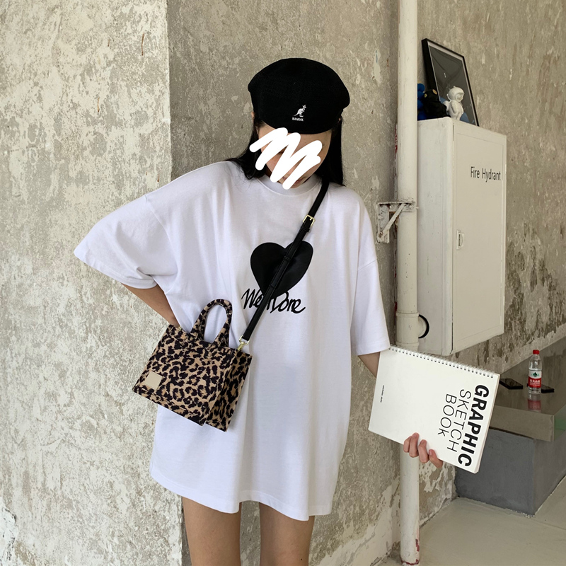 Title 4, Leopard Print Tote Bag Canvas Breite Schulterri...