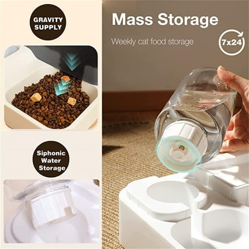 2 In 1 Automatic Cat Feeder Water Dispenser Dry Wet Pet Dog Puppy Food — image 10