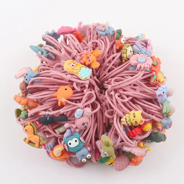 Cute Simple Cartoon Mixed Rubber Band Hair Tie Head Random Color - Shop at LoveMi