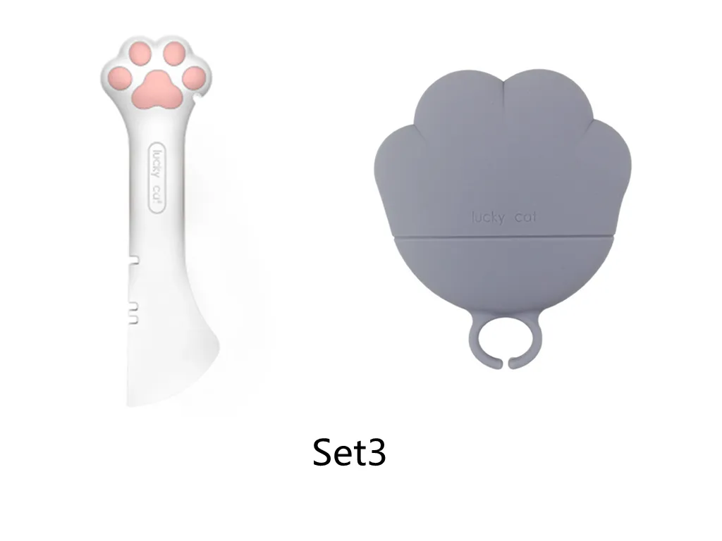 Multifunctional can opener for pet canned spoon - Set3