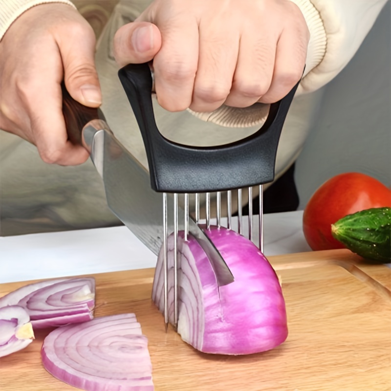 Onion Slicer Holder Stainless Steel Lemon Holder Household Gadget Kitchen