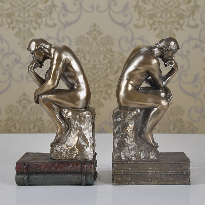 Thinker Bookend, Resin, picture 1 of 2