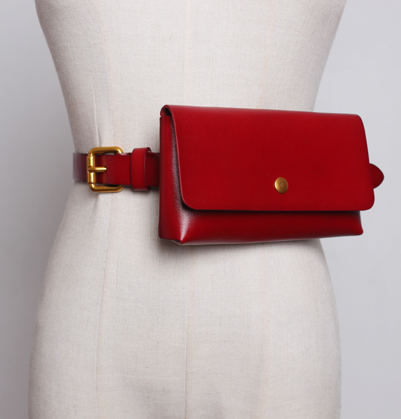 Versatile Colored Leather Mobile Bag For Women