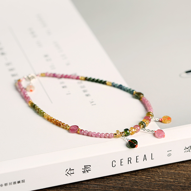 Sterling Silver With Natural Tourmaline Women's