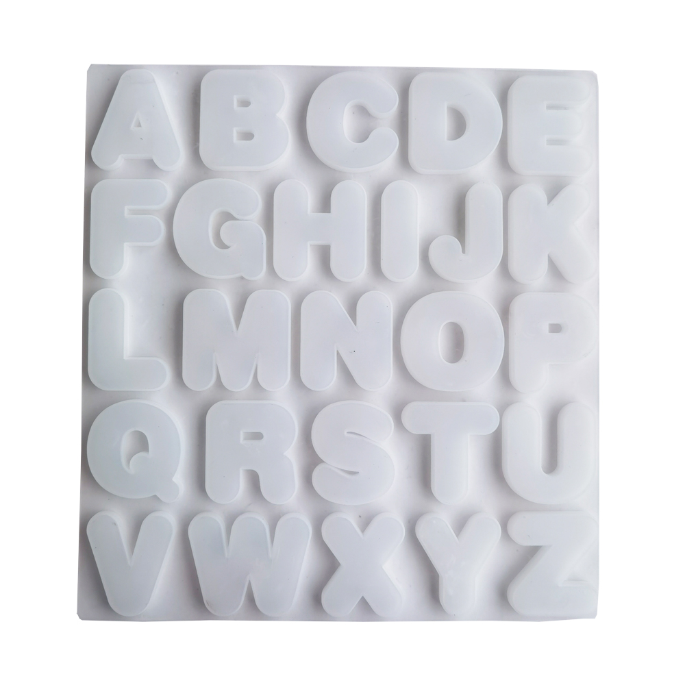 Silicone Epoxy 26 English Letter Mold DIY Baking Tool