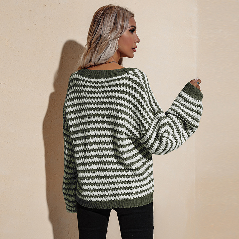 Title 2, Pull ample en tricot Slim avec col en v pour fe...