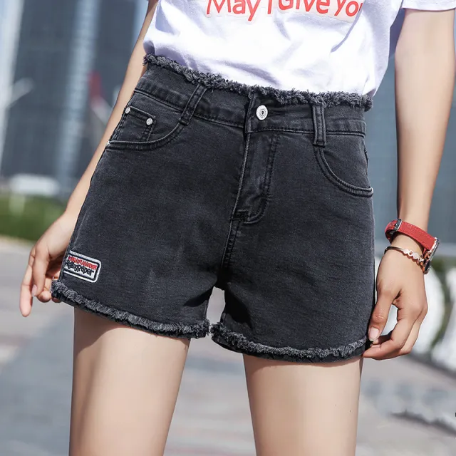 The New Straight Loose And Thin Stretch A line Super Short Hot Pants Grey - Shop at LoveMi