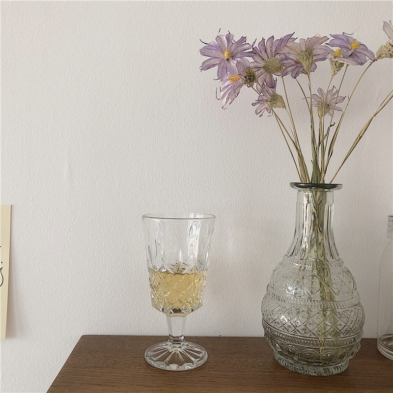 Tall Embossed Champagne Cold Drink Glass