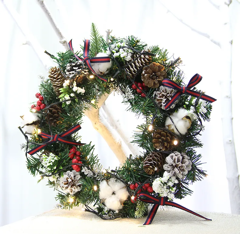 30cm 40cm Christmas Wreath Ornaments Christmas Wreath – image 4