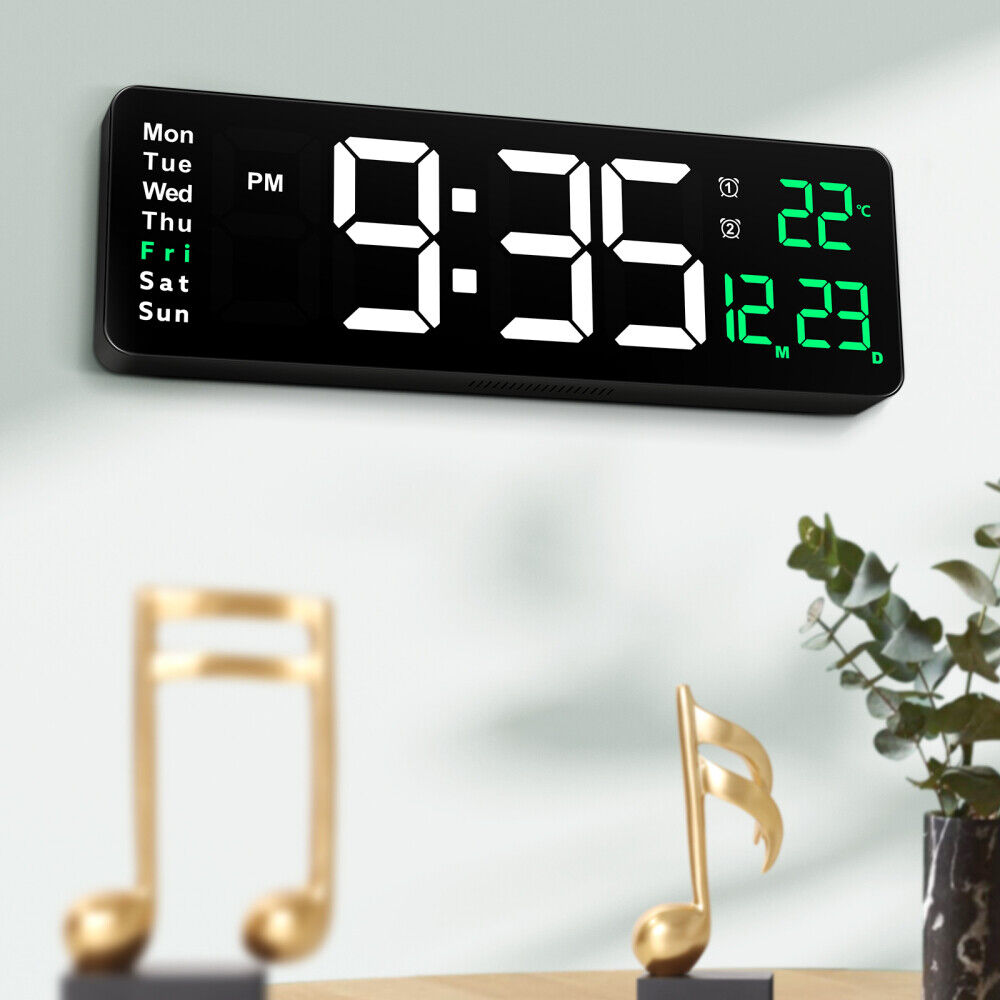 16inch Large Jumbo Digital LED Wall Clock Alarm Calendar