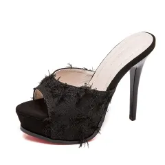 Fashion Women's New Summer High Heels - Black - View 1