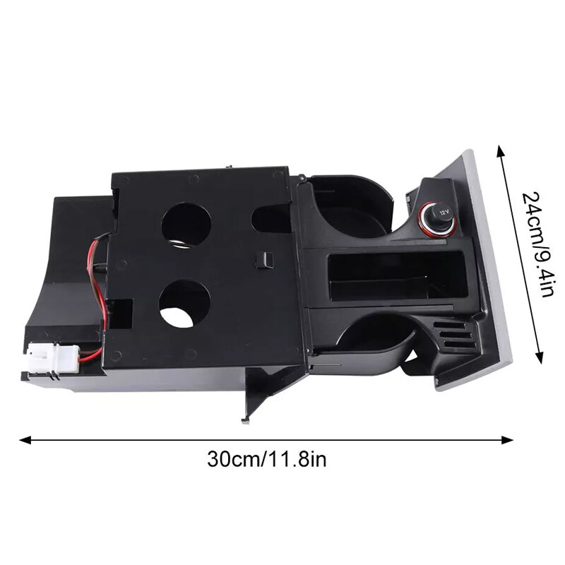 For VW T5 Transporter Ashtray Cup Coin Holder Dual Drink Grey RHD 7H285860130T B — image 5