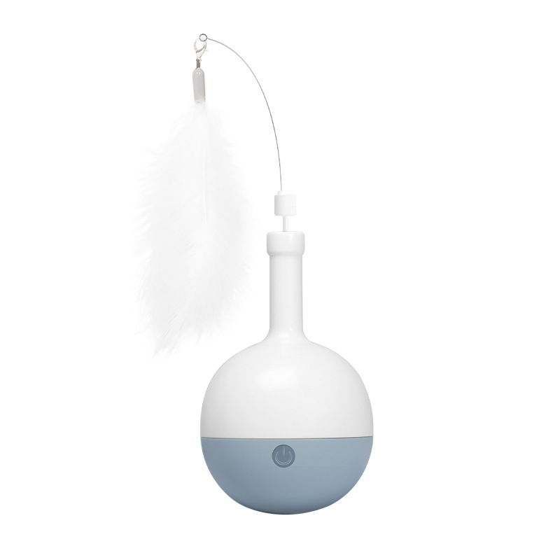 Cat Toys For Indoor Cats Ultra Quiet Interactive Cat Toy Random Moving Auto Matic Cat Feather Toy For Bored  Cats Auto Timer Off Rechargeable Smart Cat Toys